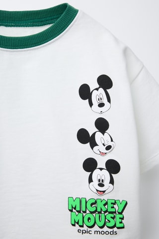 T-shirt et short Mickey Disney - Blanc et vert
