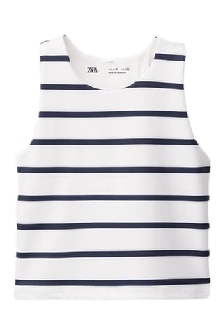 Débardeur - Blanc et bleu marine