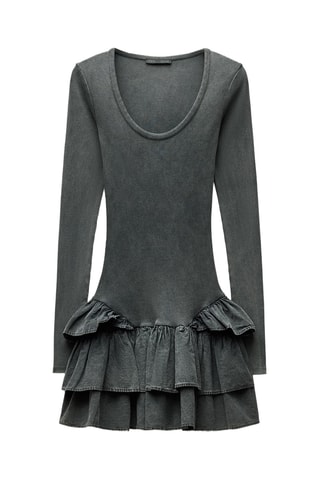 Robe volantée - Gris