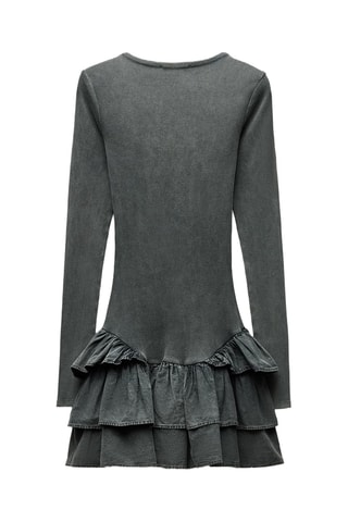 Robe volantée - Gris