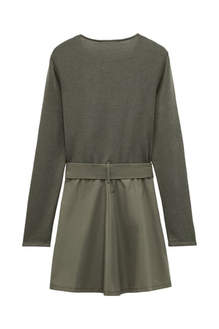 Robe trompe-l’œil - Kaki