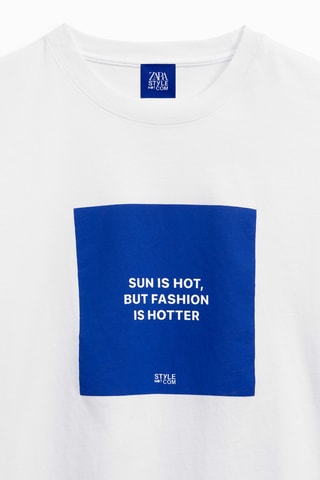 T-shirt - Blanc et bleu roi