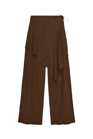 Pantalon trompe-l’œil - Marron