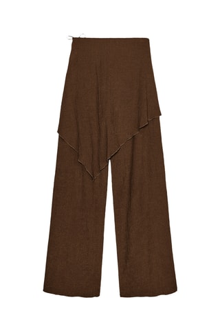 Pantalon trompe-l’œil - Marron