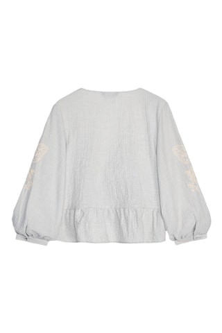 Blouse - Gris clair et écru