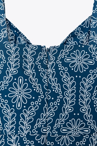 Robe trapèze - Bleu cobalt et gris clair