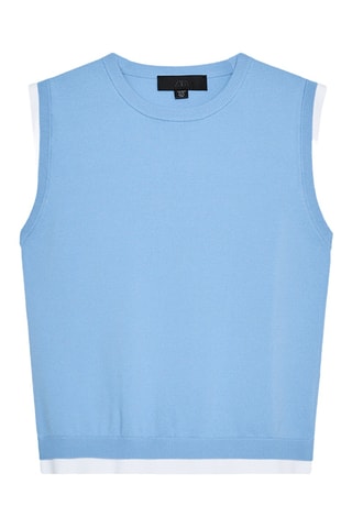 Pull sans manches - Ciel et blanc