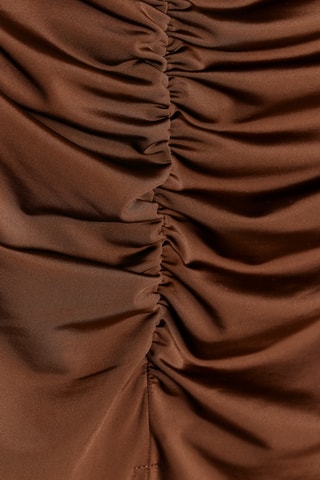 Robe asymétrique - Marron