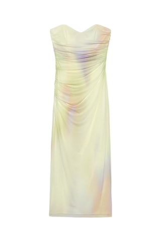 Robe midi en tulle tie and dye - Vert clair