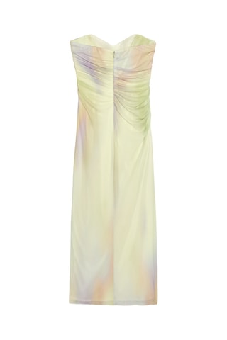 Robe midi en tulle tie and dye - Vert clair