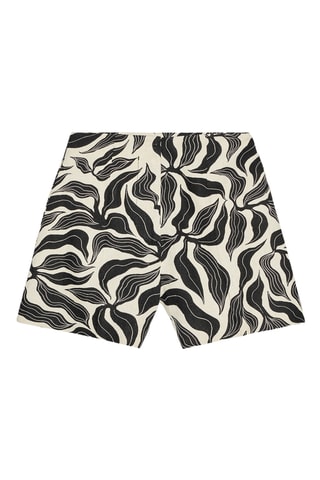 Short en lin taille haute - Ecru