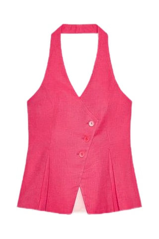 Gilet en lin - Rose