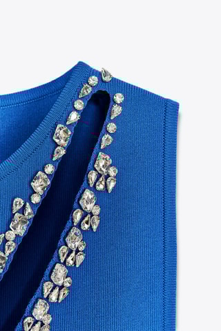 Robe droite - Bleu cobalt