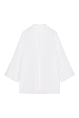 Chemisier oversize en lin - Blanc