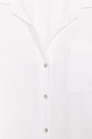 Chemisier oversize en lin - Blanc