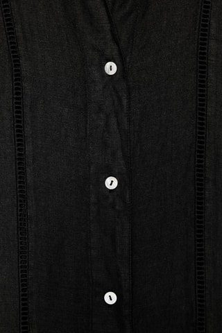 Chemisier oversize en lin - Noir