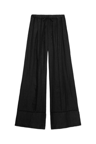 Pantalon palazzo en lin - Noir
