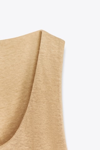 Robe longue en lin - Beige