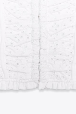 Crop top en broderie anglaise - Blanc