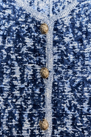 Veste en tweed - Bleu