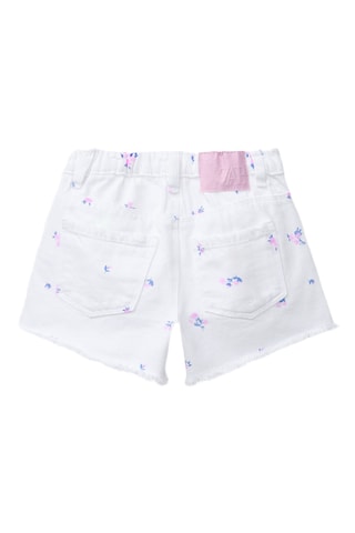 Short en jean - Blanc