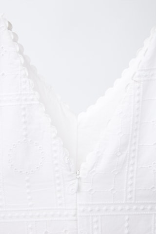 Combinaison en broderie anglaise - Blanc