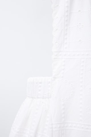 Combinaison en broderie anglaise - Blanc