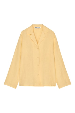 Chemisier en lin - Jaune