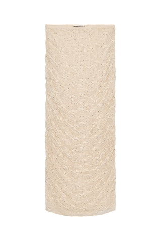 Jupe midi en dentelle - Beige