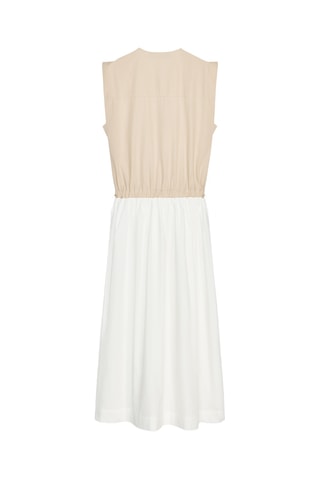 Robe patineuse - Beige et blanc