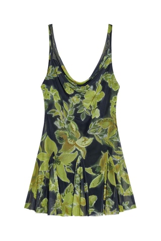 Robe patineuse - Vert olive
