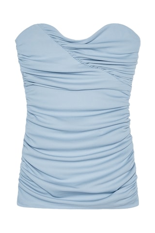Top bustier - Bleu-gris