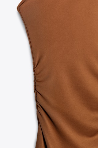 Robe asymétrique - Marron