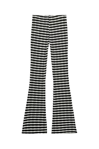 Pantalon flare - Noir et blanc