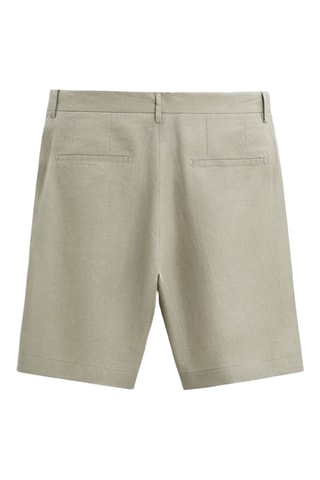 Bermuda en lin - Gris clair