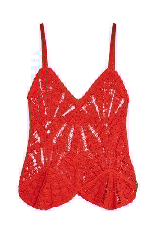 Top en crochet - Rouge