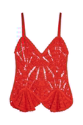 Top en crochet - Rouge
