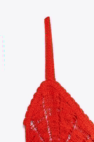 Top en crochet - Rouge