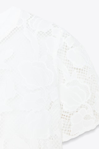 Top en dentelle - Blanc