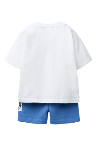 T-shirt et short Mickey Disney - Blanc et bleu cobalt