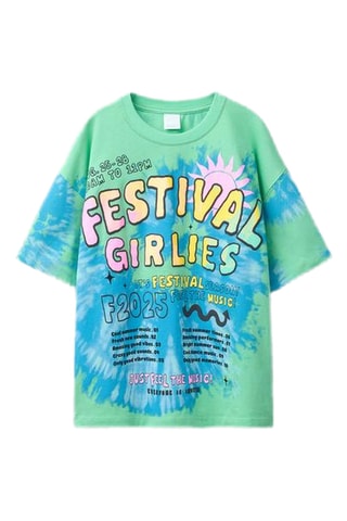 T-shirt tie and dye - Vert et bleu