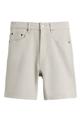 Bermuda regular en jean - Gris clair