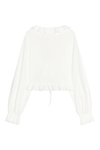 Top volanté - Blanc