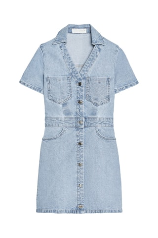 Robe chemise en jean - Bleu clair