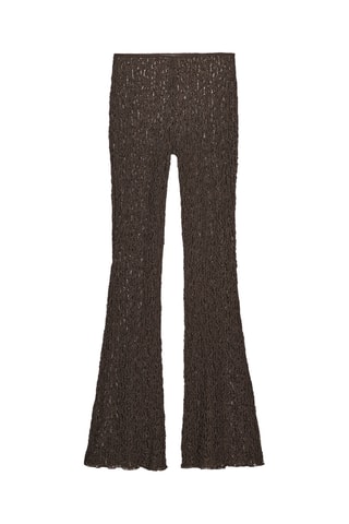 Pantalon flare en dentelle - Marron