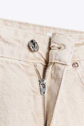 Jean straight taille haute - Beige