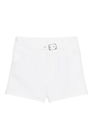 Short en jean - Blanc