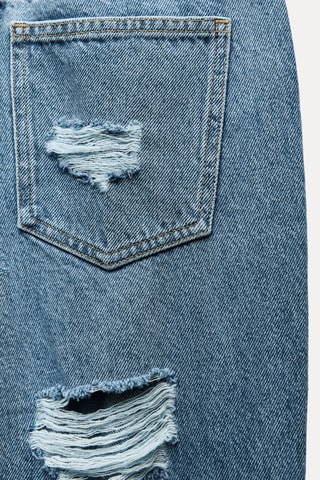 Pantalon straight taille haute - Bleu cobalt