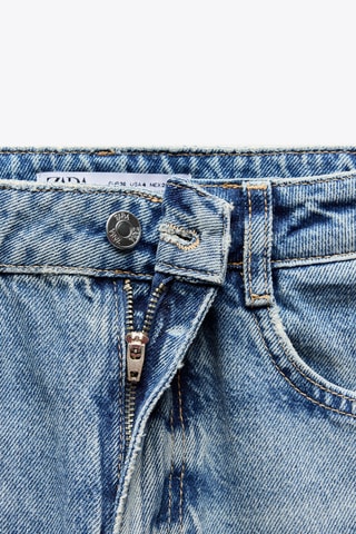 Pantalon straight taille haute - Bleu foncé