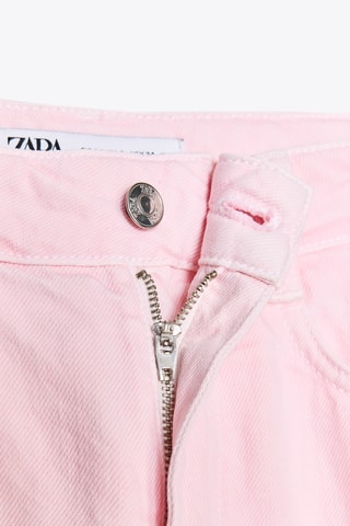 Pantalon straight taille haute - Rose